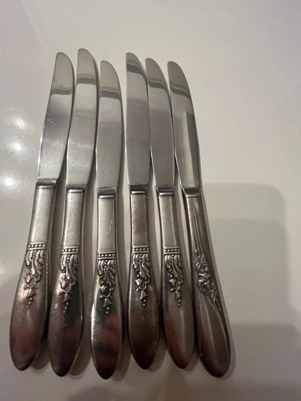 Vintage Simeon L. & George H. Rogers Co. Silverplate Dinner Knives 